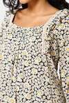 Naiduhall Cotton Full Length Nightdress - Black White — thumbnail 7